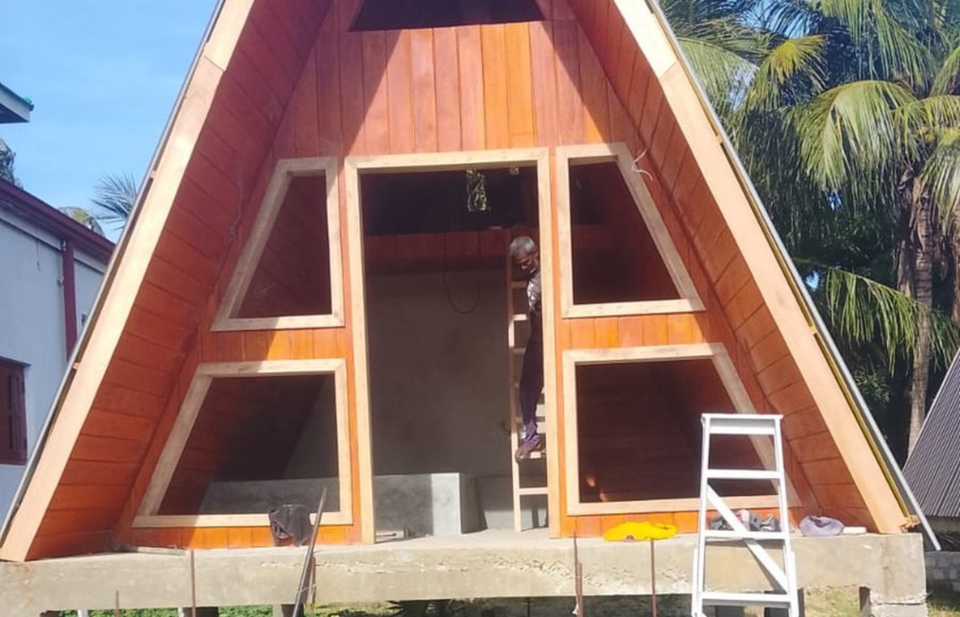 A-frame construction project in Arugam Bay