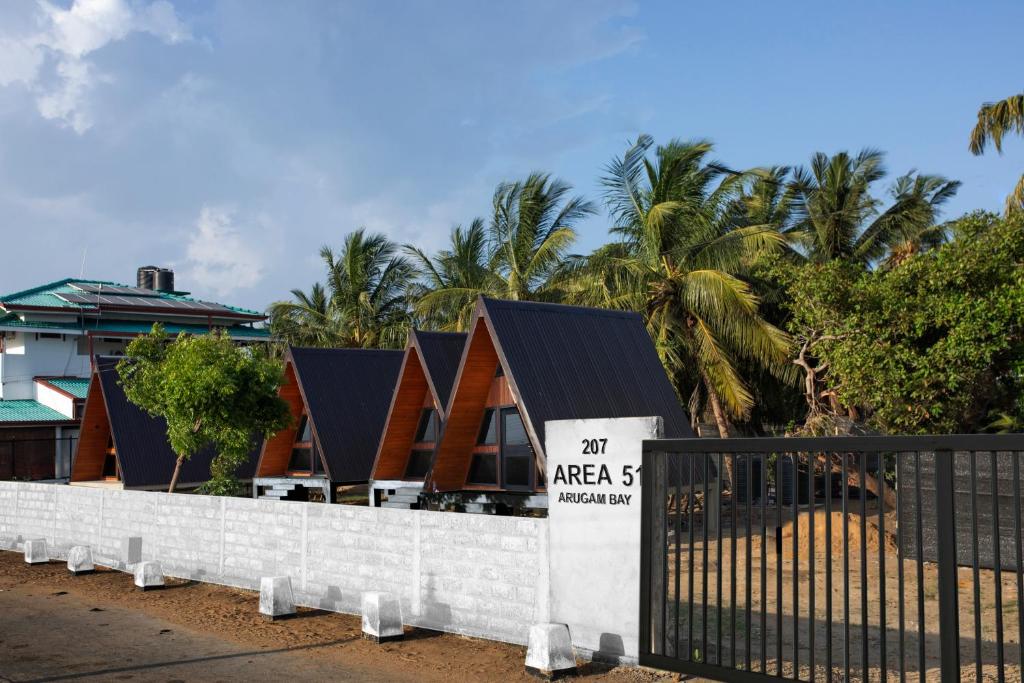 Completed side view of the Arugam Bay A-frame project