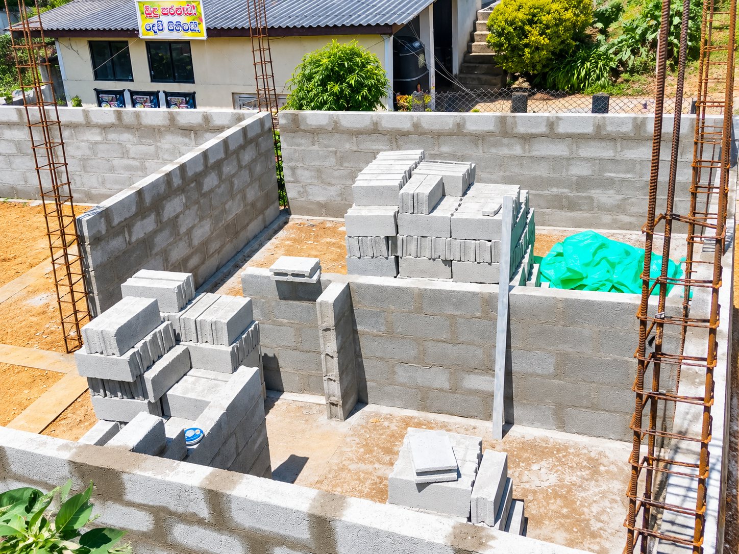 Internal masonry wall progress at Nuwara Eliya project