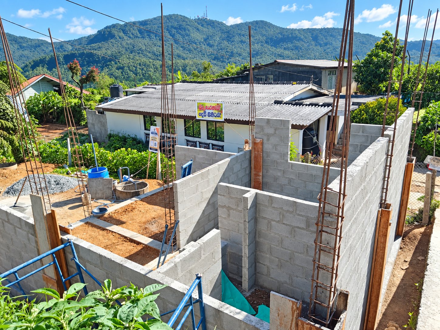 Residential construction project in Nuwara Eliya